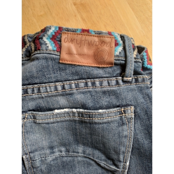 Driftwood Audrey Slim Straight Embroidered Jeans - Picture 3 of 6